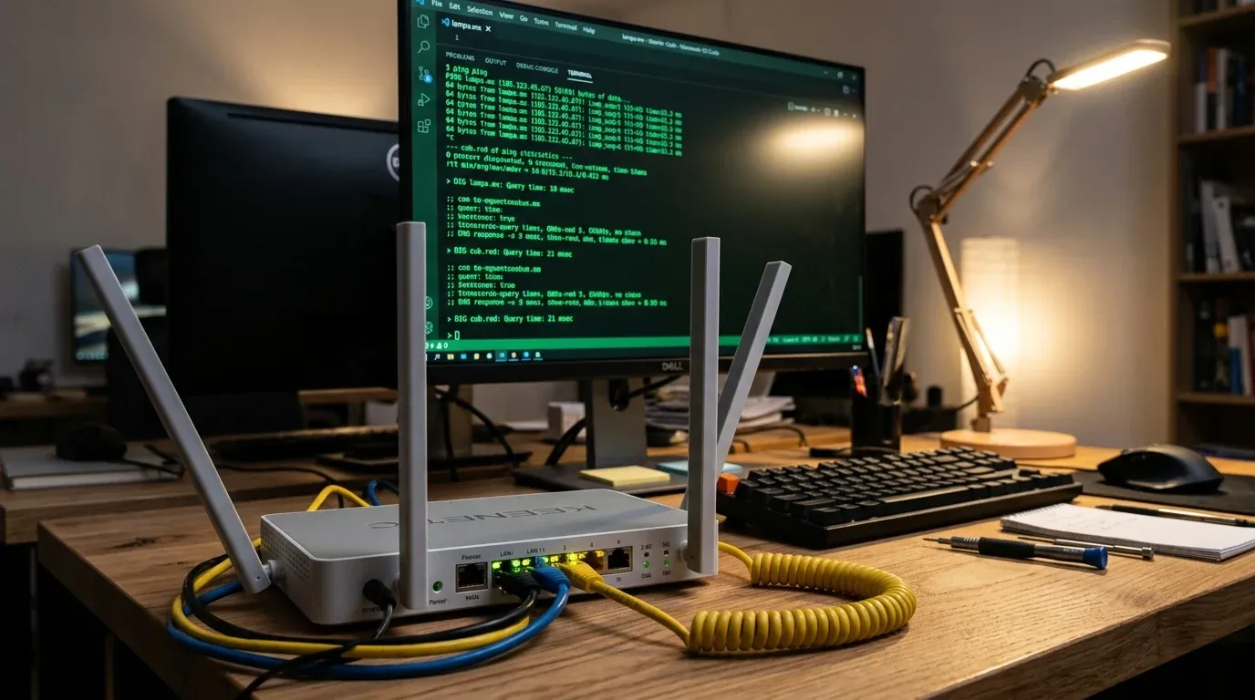 Сетевая диагностика доступности зеркал Lampa и настройка DNS на интернет-центре
