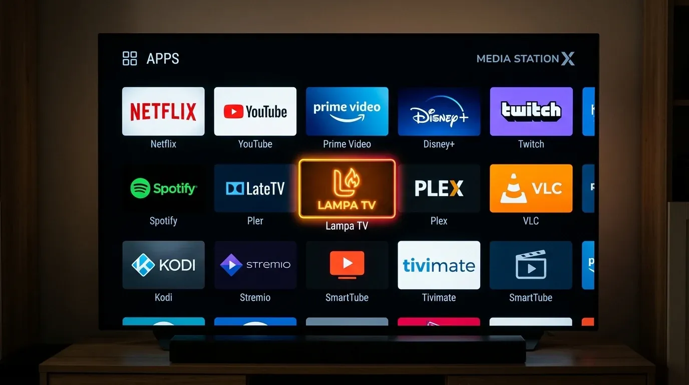Интерфейс приложения Lampa на экране телевизора Smart TV